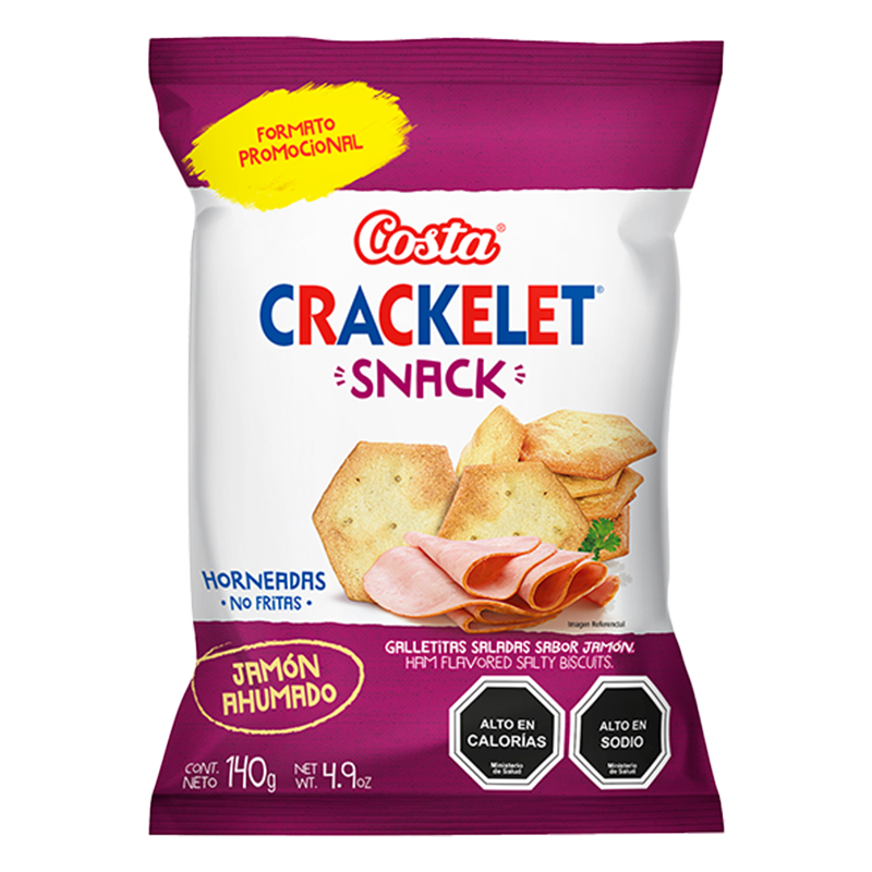 Crackelet Snack Jamón Ahumado Familiar